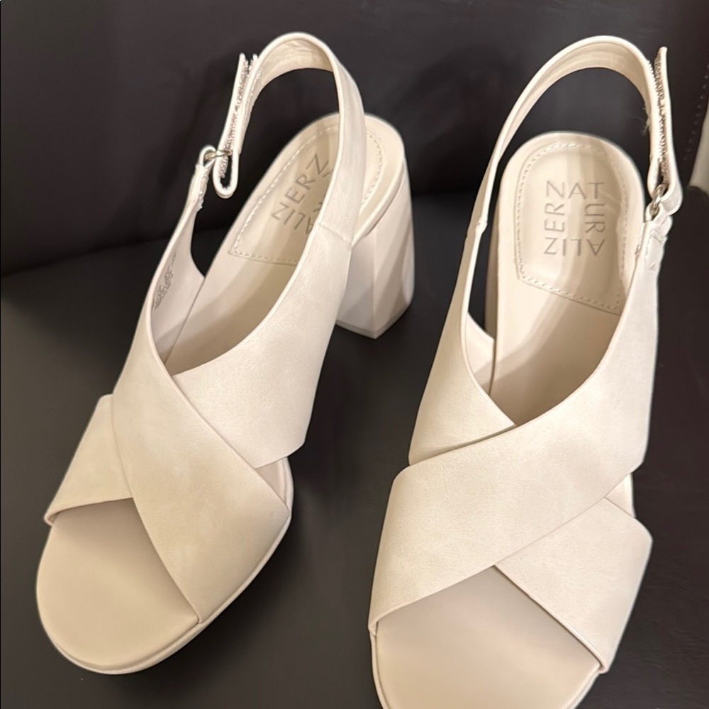 Elegant Cream Slingback Heels